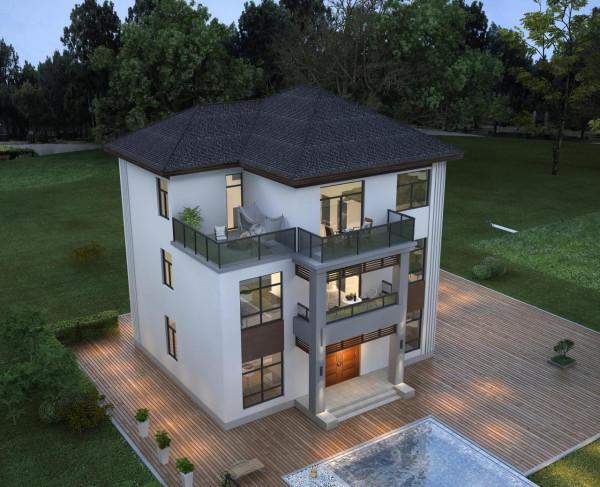 三層簡約現代風別墅 經濟型10室2廳自建房 三層簡約現代風別墅 經濟型10室2廳自建房