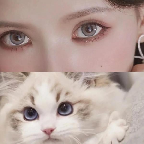 張予曦貓眼妝容，真的是精緻的貓系美人啊