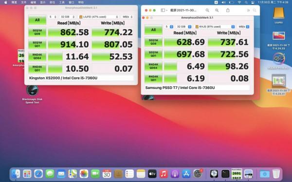 固態硬碟對比，三星T7 VS 金士頓XS2000