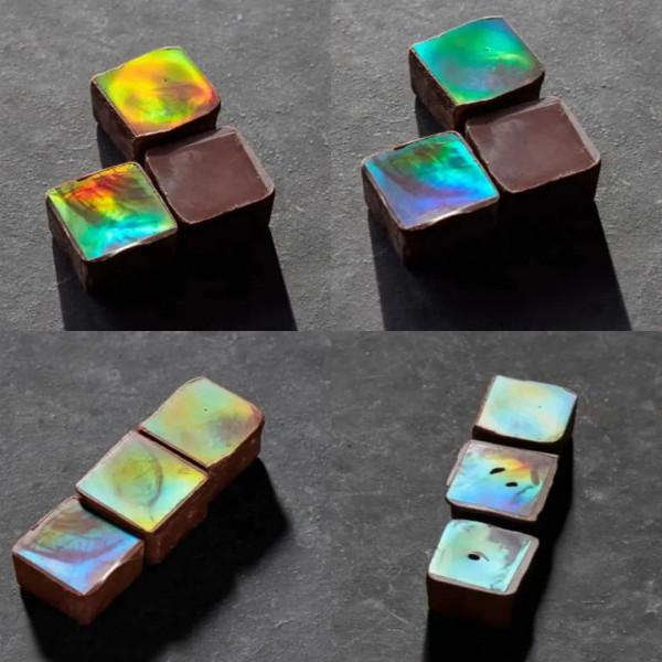 讓巧克力變成彩虹色，靠的不是色素，而是物理