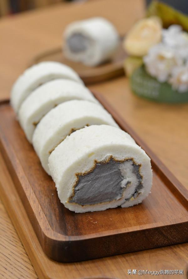 天使蛋糕卷，外皮白如雪，奶油餡口感像冰淇淋，這餡你肯定沒吃過