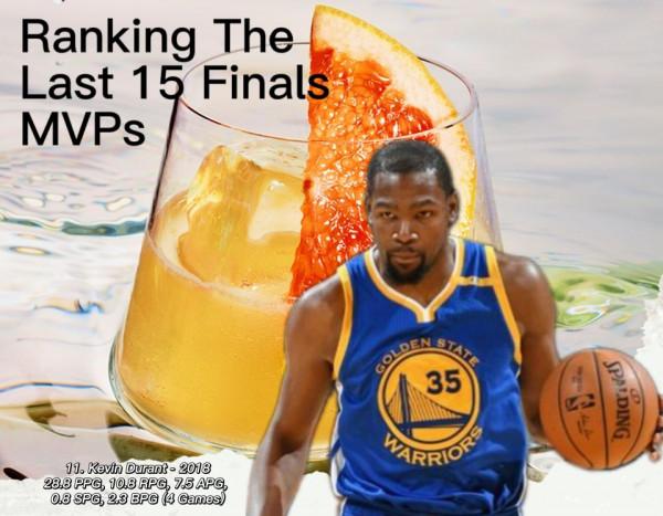 美媒列出了過去15年的總決賽MVP資料，並按實力給他們排名