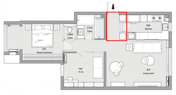 73㎡另類法式豪宅:廚房可以看電視,馬桶上面能洗手? 73㎡另類法式豪宅:廚房可以看電視,馬桶上面能洗手?