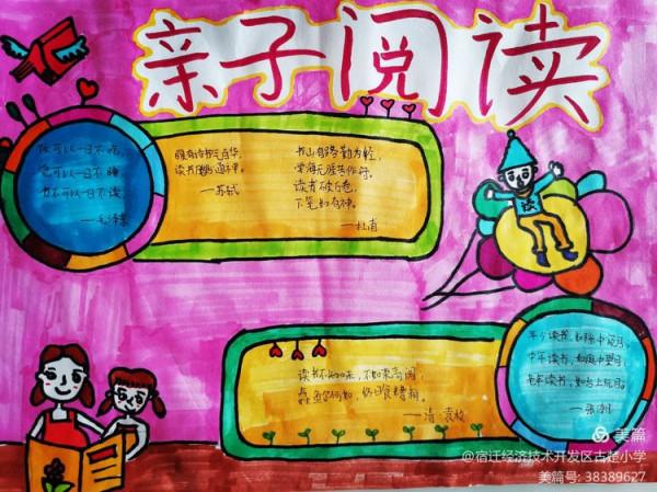 小手拉大手，全家愛閱讀—古楚小學舉辦繪畫、手抄報作品展示活動