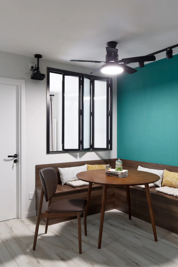 拆掉客廳改兩居，46㎡墨綠小家更高階，愛了