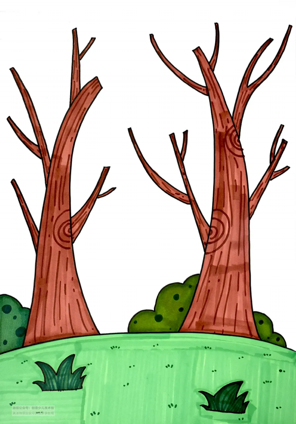 兒童畫教程｜幼兒趣味撕貼課程《長頸鹿的美麗家園》