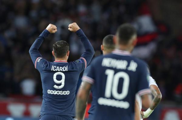 足球——法甲：巴黎聖日耳曼勝里昂