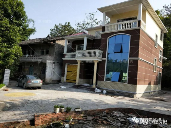 28萬建廣西複式三層別墅，佔地125㎡，7室4廳+車庫，圖紙好評如潮