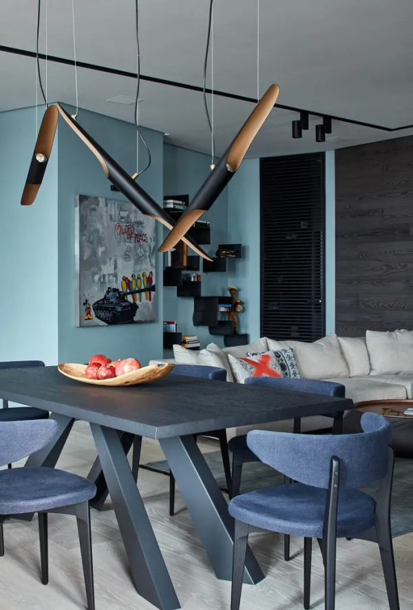 一居室小戶型，經典黑色系