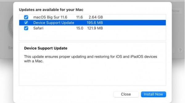 蘋果向Mac釋出&quot;裝置支援更新&quot;以解決iOS、iPadOS裝置的問題