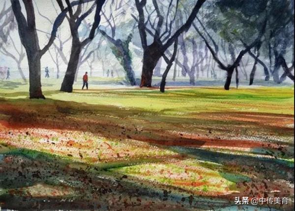 這光影構圖得簡直神了！他筆下風景畫細節也太到位了吧