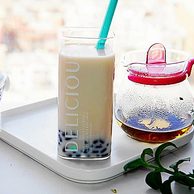 #一學就會快手菜# 紅豆奶茶