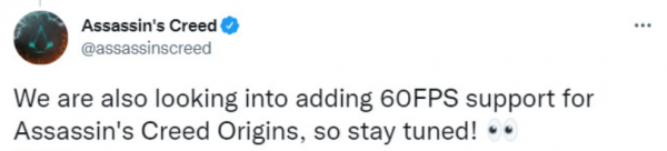 《刺客信條 起源》或為次世代主機推出60FPS補丁