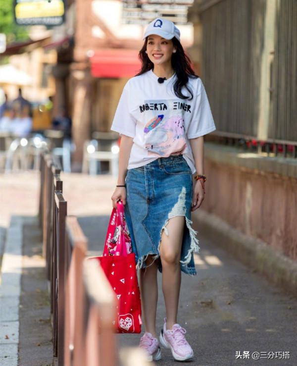 秋天穿褲子，別像林志玲這樣穿得這麼緊，勒出了摺痕還有點顯腿粗