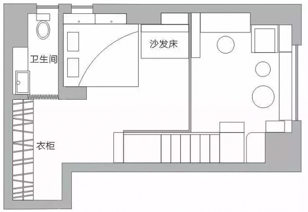 千萬不要小看這30㎡的家,書房衣帽間俱全,衛浴還能四分離 千萬不要小看這30㎡的家,書房衣帽間俱全,衛浴還能四分離
