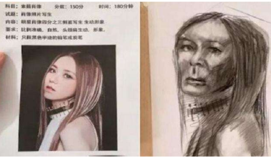 離交卷還有兩分鐘，美術生“潦草收場”，猜中了開頭沒猜中結尾