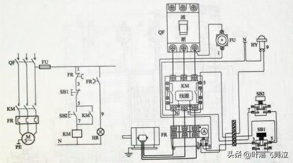 利用指示燈判斷熱繼電器故障的自鎖電路