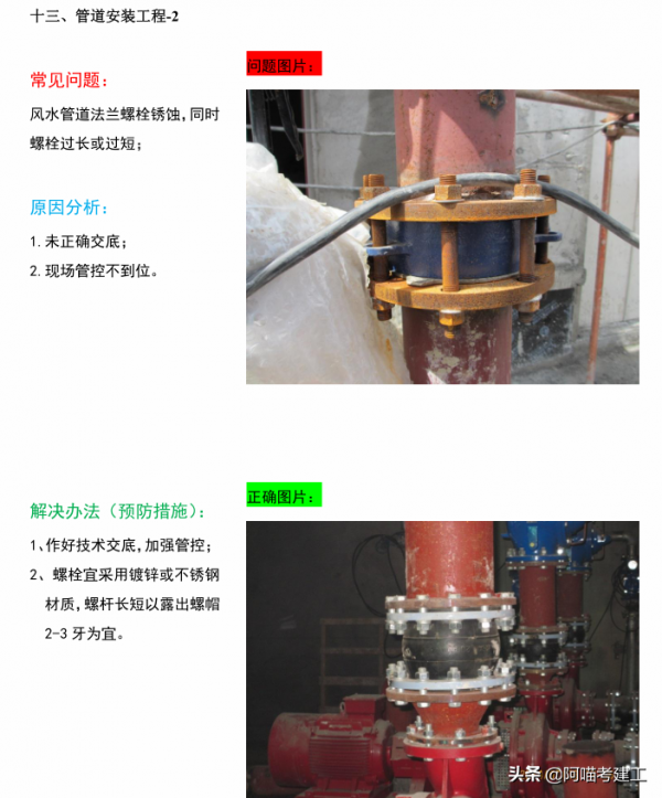 機電安裝常見問題彙編,施工實圖加問題解析,還有防治措施 機電安裝常見問題彙編,施工實圖加問題解析,還有防治措施