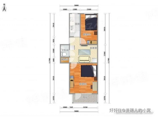 40㎡住三代人，竟然沒有獨立臥室？