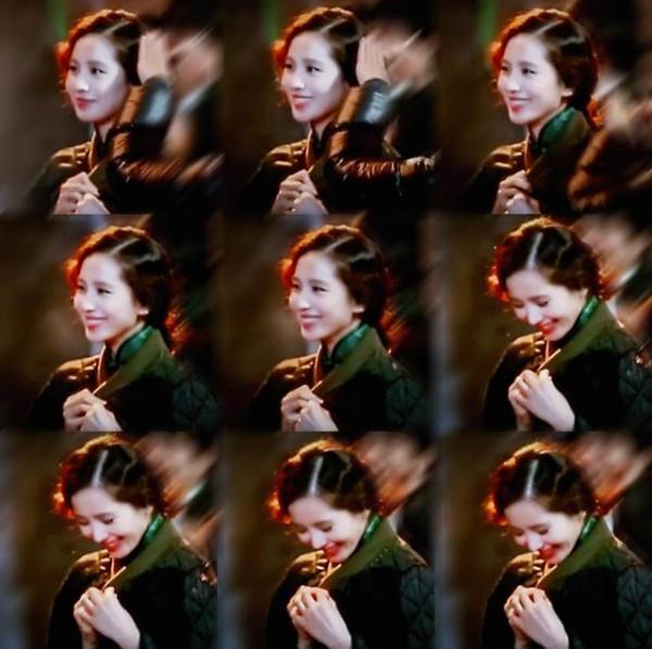 劉詩詩這套旗袍自帶一種妖冶病嬌的味道