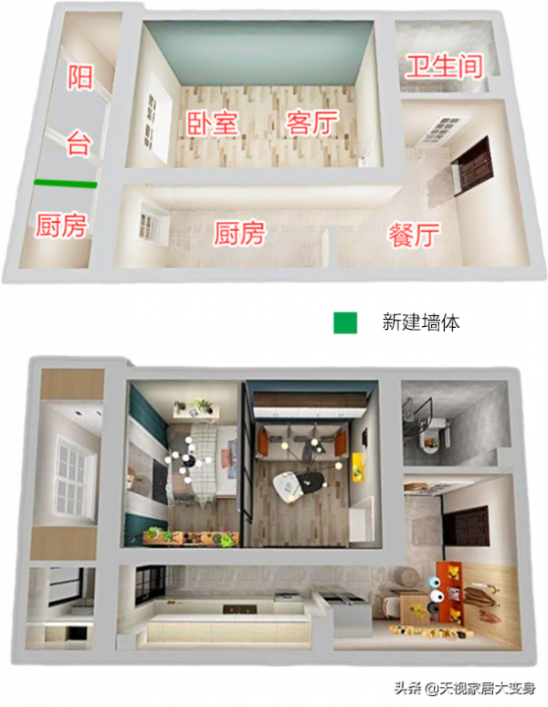 13.6平米臥室如何變兩室，讓老人子女都能住得下