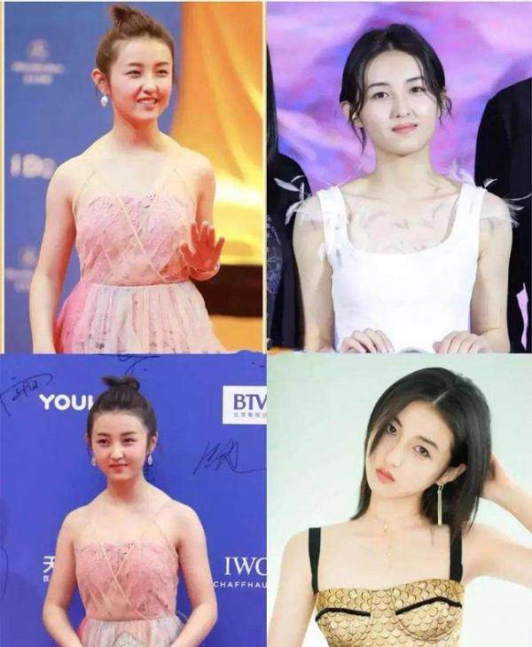 紅毯造型，張子楓披風遮斜方肌，劉敏濤保守縫領口網友卻說改對了