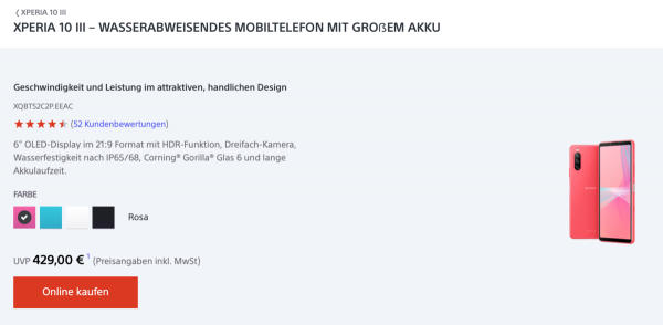 德國部分渠道Xperia 10 Ⅲ將取消充電頭,同時降價10歐元 德國部分渠道Xperia 10 Ⅲ將取消充電頭,同時降價10歐元