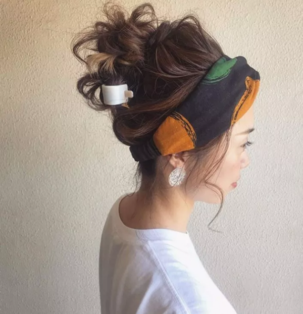 日系空氣感扎發，充滿少女氣質