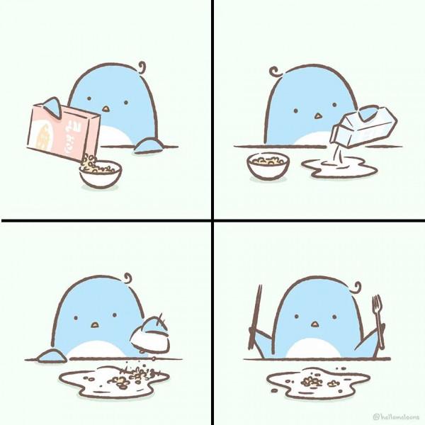 ​插畫家畫出了一隻企鵝的生活,平凡又真實,像極了你和我 ​插畫家畫出了一隻企鵝的生活,平凡又真實,像極了你和我