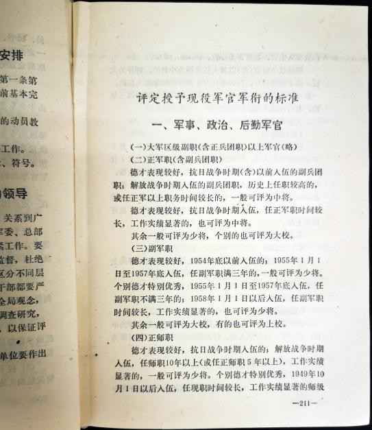 我軍1988年新軍銜制的評銜標準 我軍1988年新軍銜制的評銜標準