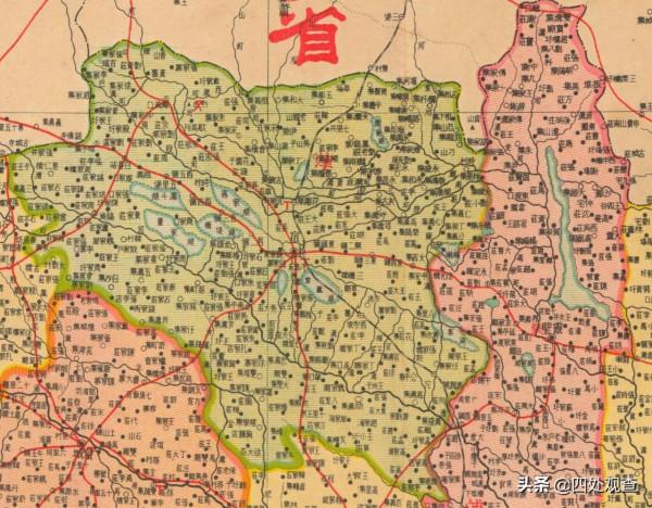 老地圖上的安徽省，1938年安徽省分縣明細地圖