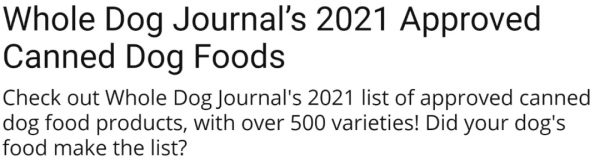 WDJ 2021 推薦主食狗狗罐頭溼糧,貓主人也可參考 WDJ 2021 推薦主食狗狗罐頭溼糧,貓主人也可參考