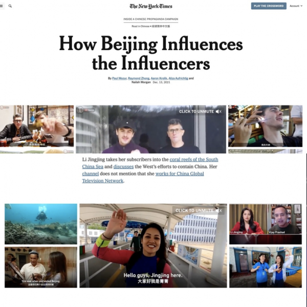 《紐約時報》攻擊CGTN記者李菁菁 自己卻翻了車