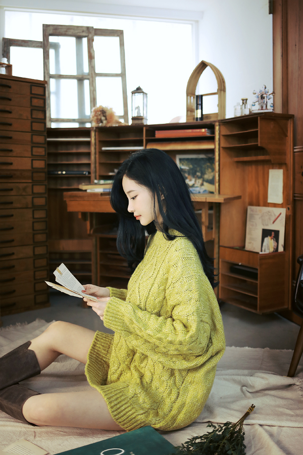 一件可以穿成連衣裙感覺的毛衣，一起迎接冬季戀歌