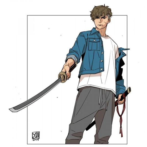 畫熱血漫畫的人設，真酷