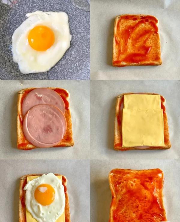 巨好吃的芝士火腿煎蛋三明治，懶人必備