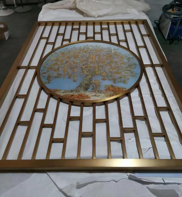 屏風隔斷不鏽鋼隔斷屏風酒櫃