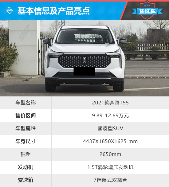 質選車：進軍細分市場奔騰T55能否一炮而紅