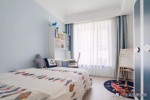 122平的美式風三房，不規則的格局，但顏值很高