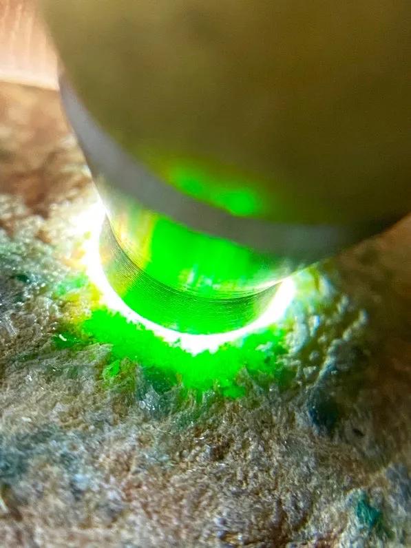 老木那楊梅皮化冰飄花手鐲料 種老皮緊肉細 玩飄花手鐲機率大 易內化