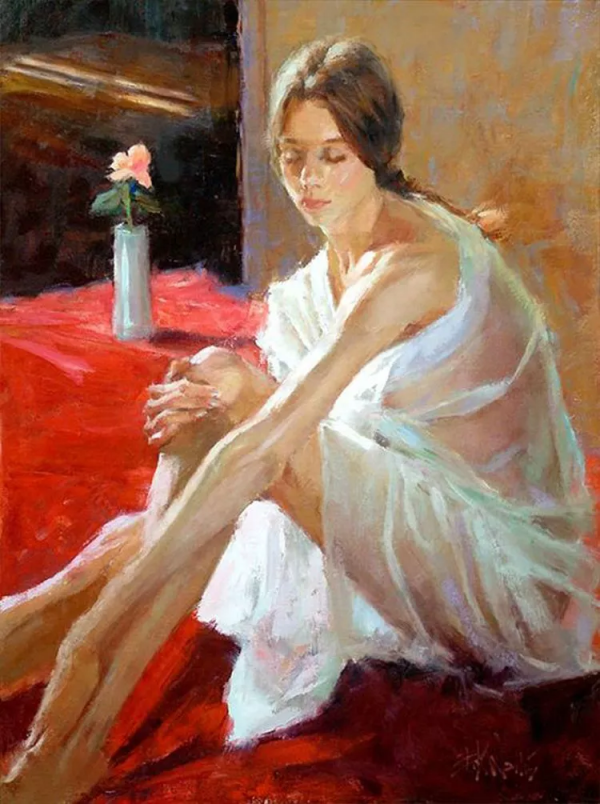 7歲開始學畫，他的女性肖像畫太絕了