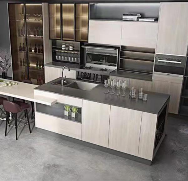 開放式廚房這樣設計：餐桌+島臺一體化，功能、實用性增加一倍