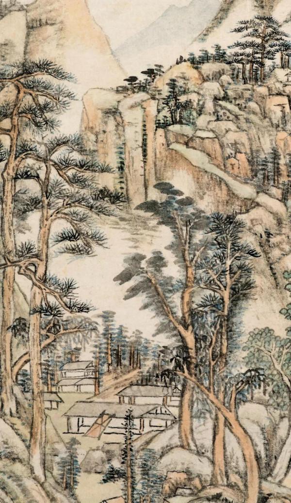 王原祁《春山數峰青》欣賞 王原祁《春山數峰青》欣賞