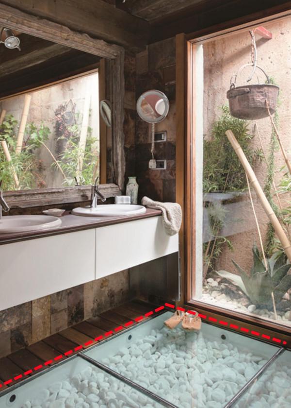 家裡這6個地方，不鋪瓷磚木地板，換成玻璃填充鵝卵石，意外好看