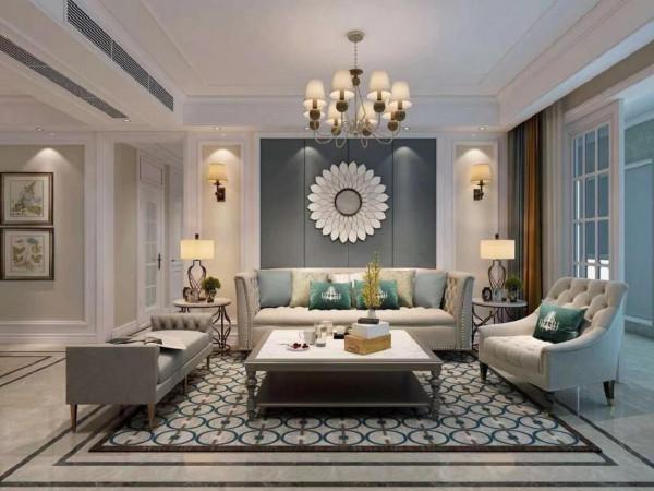 143平三居室美式風格