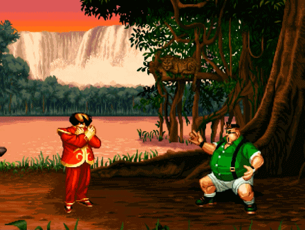 經典街機《餓狼傳說》怪不得東丈沒女朋友，原來訓練時被鱷魚咬了