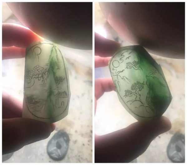 萬元買下的翡翠原石,以為切垮了,誰想到成品出來後挽回了損失 萬元買下的翡翠原石,以為切垮了,誰想到成品出來後挽回了損失