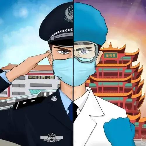 疫情下的警察漫畫