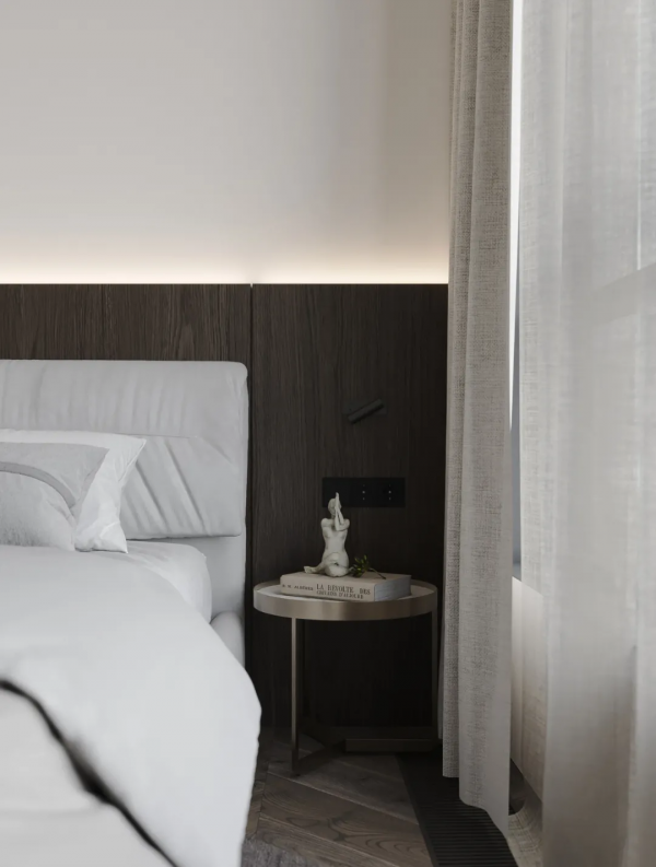 90㎡，一對夫婦的兩居室，輕盈素雅