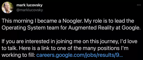 進軍元宇宙,谷歌神秘專案曝光!前Meta主管招募AR眼鏡研發團隊 進軍元宇宙,谷歌神秘專案曝光!前Meta主管招募AR眼鏡研發團隊